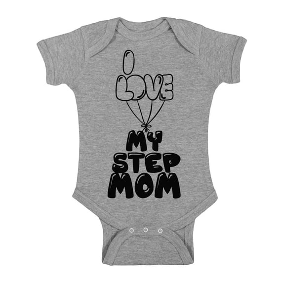 Awkward Styles I Love my Step Mother Baby One Piece Baby Gifts Lovely Bodysuit Short Sleeve Step Mother Clothing Collection Best Baby Gifts I Love my Mommy Cute One Piece Clothing for Newborn