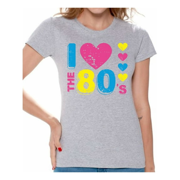 Awkward Styles I Love The 80's Shirt for Women 80's Love Tshirt Women's 80's T Shirt 80's Party Shirts for Women 80's Women's Costumes I Love The 80's Party T-Shirt I Love The 80's Gifts for Her