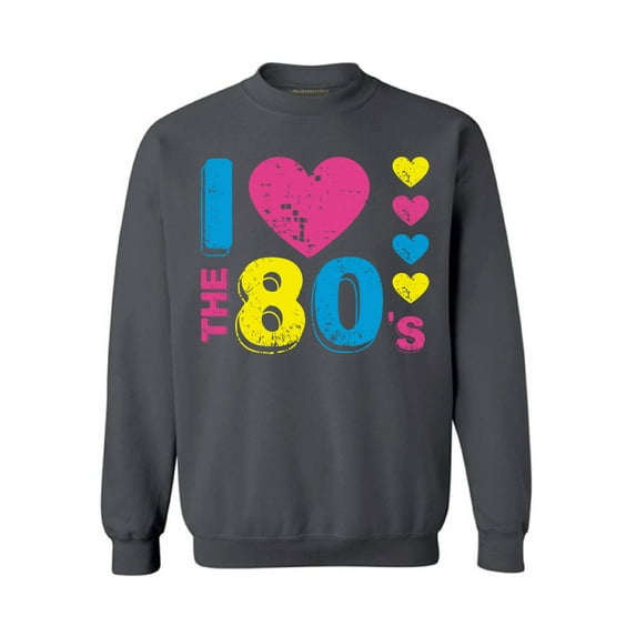 Awkward Styles I Love The 80's Sweatshirt 80's Sweater for Men and Women 80's Party Sweatshirt Gifts for 80's Lovers Funny 80's Party Costumes for Men and Women I Love The 80's Unisex Clothes