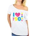 thumbnail image 1 of Awkward Styles I Love The 90s Off The Shoulder Tops T Shirt for Women 90s Fans T-Shirt 90s Women's Off the Shoulder Tops I Love the 90's Tee Shirt for Party 90s Disco Outfit for Women, 1 of 4