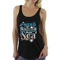 thumbnail image 1 of Awkward Styles I Need Vitamin Sea Racerback Tank Top for Women Funny Gifts for Summer Beach Vibes Sleeveless Tshirt Beach Party Outfit Vacation Tank Top Summer Beach Tank Top Sunny Gifts for Her, 1 of 4