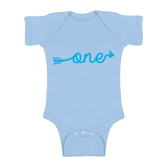 Awkward Styles I am One Bodysuit First Birthday One Piece Cute Baby Gifts Blue Clothes Funny One Piece Blue Arrow Bodysuit Birthday Baby Bodysuit Short Sleeve Gifts for 1 Year Old Birthday Gifts