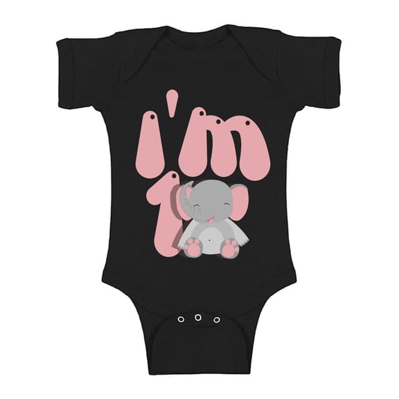 Awkward Styles I am One Elephant B Day Clothes First Birthday Bodysuit for Baby Elephant Gifts for 1 Year Old Elephant Themed Birthday 1st Birthday Outfit for Baby Boys and Baby Girls Birthday Gifts