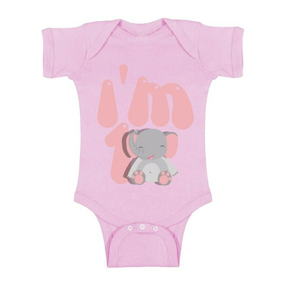 Awkward Styles I am One Elephant B Day Clothes First Birthday Bodysuit for Baby Elephant Gifts for 1 Year Old Elephant Themed Birthday 1st Birthday Outfit for Baby Boys and Baby Girls Birthday Gifts
