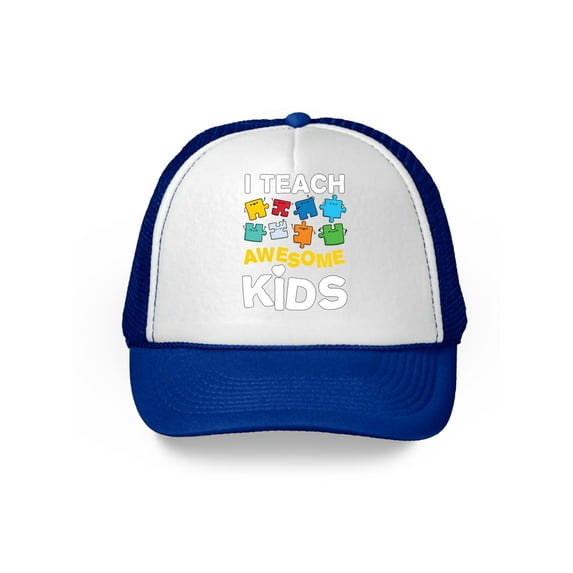 Awkward Styles I Teach Awesome Kids Hat Autism Teacher Hat Special Education Support Gifts Autism Awareness Caps Hat for Autism Teacher Autism Awareness Month Awesome Teacher Hat Autism Hats