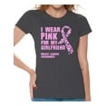 thumbnail image 1 of Awkward Styles I Wear Pink For My Girlfriend Women's Shirt Pink Ribbon Shirt for Girlfriend Cancer Gifts Breast Cancer Awareness Shirts Pink Women T Shirt I Wear Pink For My Girlfriend, 1 of 4