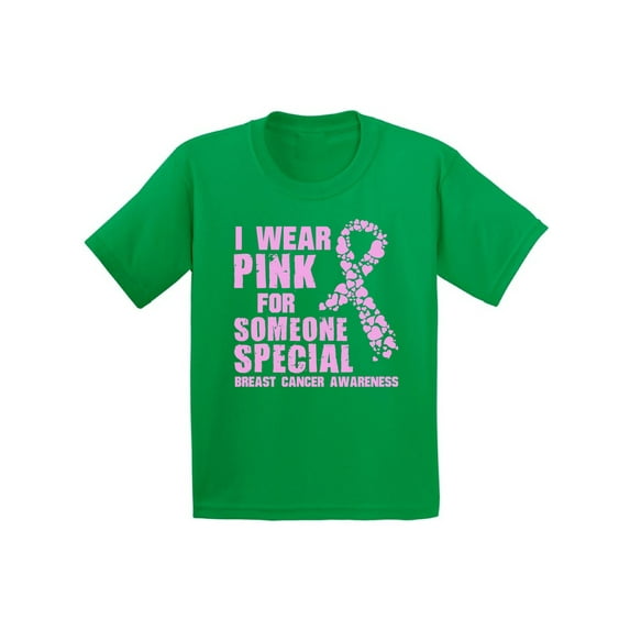 Awkward Styles I Wear Pink For Someone Special Kids Shirt Breast Cancer Support T Shirt for Children Cancer Shirt for Kids Breast Cancer Awareness Shirt Pink Ribbon T-Shirt