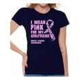 thumbnail image 1 of Awkward Styles I Wear Pink For My Girlfriend Women's Shirt Pink Ribbon Shirt for Girlfriend Cancer Gifts Breast Cancer Awareness Shirts Pink Women T Shirt I Wear Pink For My Girlfriend Clothes Gifts, 1 of 4