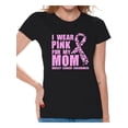 thumbnail image 1 of Awkward Styles I Wear Pink For My Mom Ladies Shirts Cancer Shirt Pink T Shirt for Ladies Cancer Survivor Shirt I Wear Pink For My Mom Tshirt Breast Cancer Awareness Shirt Support T-Shirt, 1 of 4