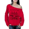 thumbnail image 1 of Awkward Styles I'd Rather be Camping Off The Shoulder Sweatshirt Camper Off Shoulder Sweater for Mom I Love Camping Oversized Sweater for Women Camping Clothes I Would Rather be Camping Sweatshirt, 1 of 4