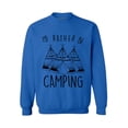 thumbnail image 1 of Awkward Styles I'd Rather be Camping Unisex Crewneck Camper Sweater for Men I Love Camping Crewneck for Women Camping Clothes I Would Rather be Camping Crewneck Campers Gifts Sweater for Camper, 1 of 5