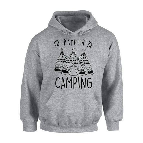 Awkward Styles I'd Rather be Camping Unisex Sweatshirt Camper Hoodie for Men I Love Camping Hoodie for Women Camping Clothes I Would Rather be Camping Sweatshirt Campers Gifts Hoodie for Camper