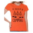 thumbnail image 1 of Awkward Styles I'd Rather be Camping Women T-Shirt Camper T Shirt for Wife I Love Camping Shirt for Women Camping Clothes for Her I Would Rather be Camping Shirt for Girlfriend Camping Lovers Gifts, 1 of 4
