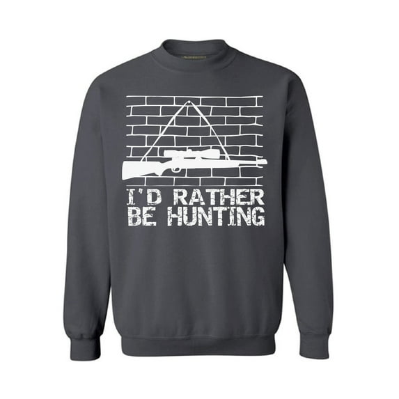 Awkward Styles I'd Rather be Hunting Unisex Crewneck Hunter Sweater for Men I Love Hunting Crewneck for Women Hunting Clothes I Would Rather be Hunting Crewneck Hunters Gifts Sweater for Hunter