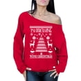 thumbnail image 1 of Awkward Styles I'm Dreaming of a Wine Christmas Off the Shoulder Sweatshirt Wine Christmas Off the Shoulder Women's Top Wine Christmas Sweatshirt for Women Wine Christmas Sweater for Xmas Party, 1 of 4