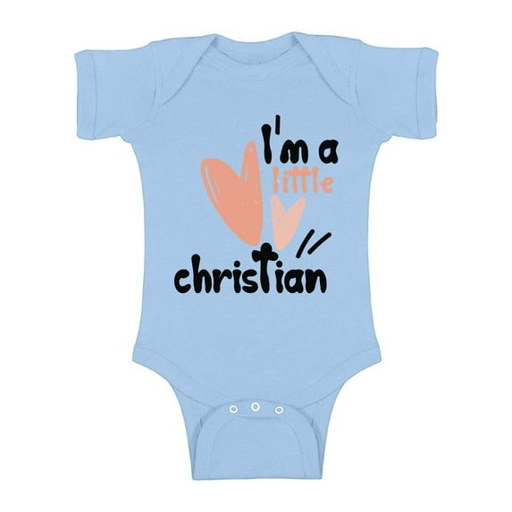 Awkward Styles I'm a Little Christian Bodysuit for Newborn Baby Birthday Gifts for 1 Year Old Cute Baby Boy Baby Girl Religious Clothing Gifts for God Lover Christian One Piece Top