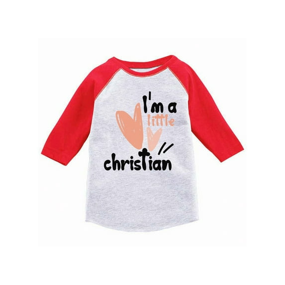 Awkward Styles I'm a Little Christian Youth Raglan Cute Religious Gifts Kids Christian Jersey Shirt Little Christian Baseball T shirt for Boys Little Christian Baseball T shirt for Girls