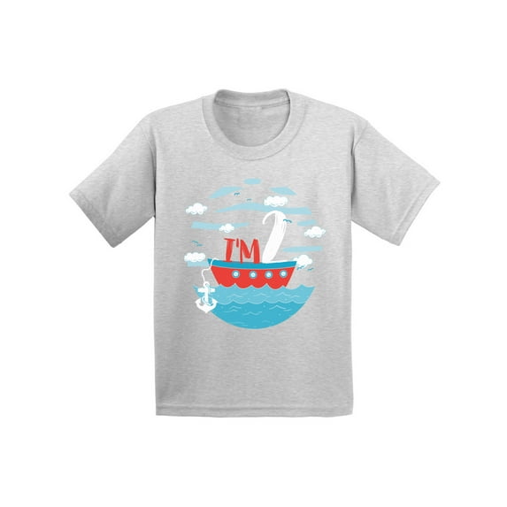 Awkward Styles Infant 2nd Birthday Shirt Sailor Birthday Party Sailor Tshirts for Kids I'm Two Tshirt for Birthday Girl I'm Two Tshirt for Birthday Boy Gifts for 2 Year Old Cute Birthday Gifts