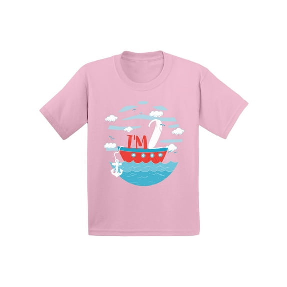 Awkward Styles Infant 2nd Birthday Shirt Sailor Birthday Party Sailor Tshirts for Kids I'm Two Tshirt for Birthday Girl I'm Two Tshirt for Birthday Boy Gifts for 2 Year Old Cute Birthday Gifts