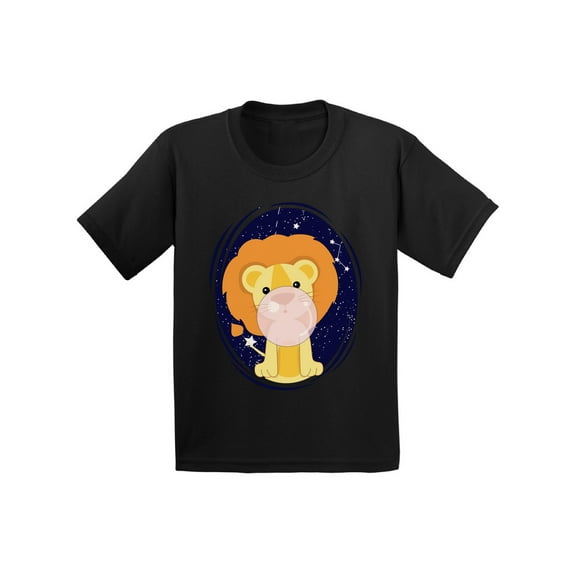 Awkward Styles Infant Lion Shirts Cute Lion T-shirts for Boys and Girls Birthday Gift Themed Party Tshirt Funny Lion with a Pink Gum Shirt for Kids Animal Lover T shirt