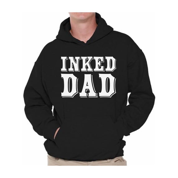 Awkward Styles Inked Dad Hooded Sweatshirt Tattooed Dad Hoodie Tattoo Sweater with Sayings Cool Father Gifts for Tattoo Lovers Dad Tattoo Hoodie Sweater Dad Sweatshirt for Men Best Dad Ever