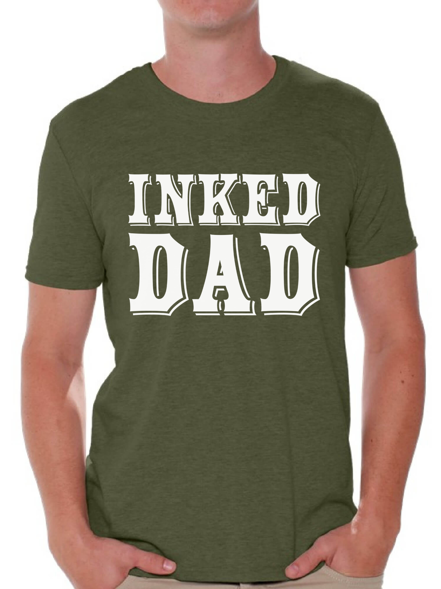 Awkward Styles Inked Dad Tshirt for Men Tattooed Dad Shirt Tatted Dad T Shirt Best Gifts for Dad Cool Tattoo Dad Shirt Tattoo Shirts with Sayings for Men Amazing Gifts for Dad Top Dad Shirt - image 1 of 4