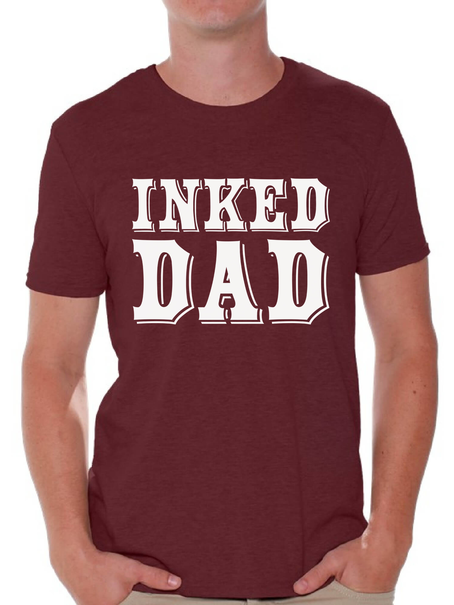 Awkward Styles Inked Dad Tshirt for Men Tattooed Dad Shirt Tatted Dad T Shirt Best Gifts for Dad Cool Tattoo Dad Shirt Tattoo Shirts with Sayings for Men Amazing Gifts for Dad Top Dad Shirt - image 1 of 4