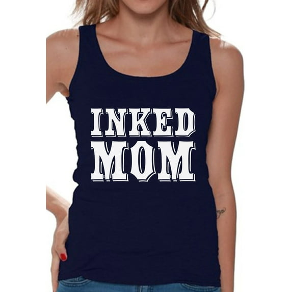 Awkward Styles Inked Mom Tank Top for Women Tattooed Mom Tank Top Women's Tatted Sleeveless Shirt Summer Workout Clothes Cool Mom Gifts Best Mom Ever Tank Top Tatted Mom Tank Tattoo Shirt