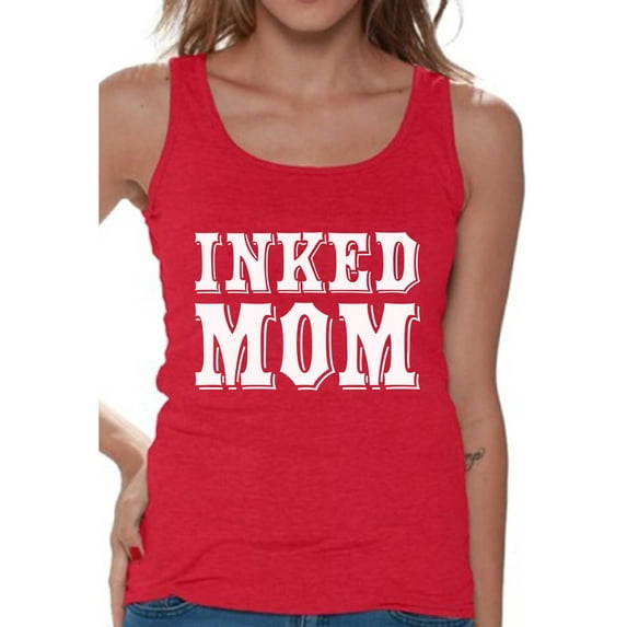 Awkward Styles Inked Mom Tank Top for Women Tattooed Mom Tank Top Women's Tatted Sleeveless Shirt Summer Workout Clothes Cool Mom Gifts Best Mom Ever Tank Top Tatted Mom Tank Tattoo Shirt