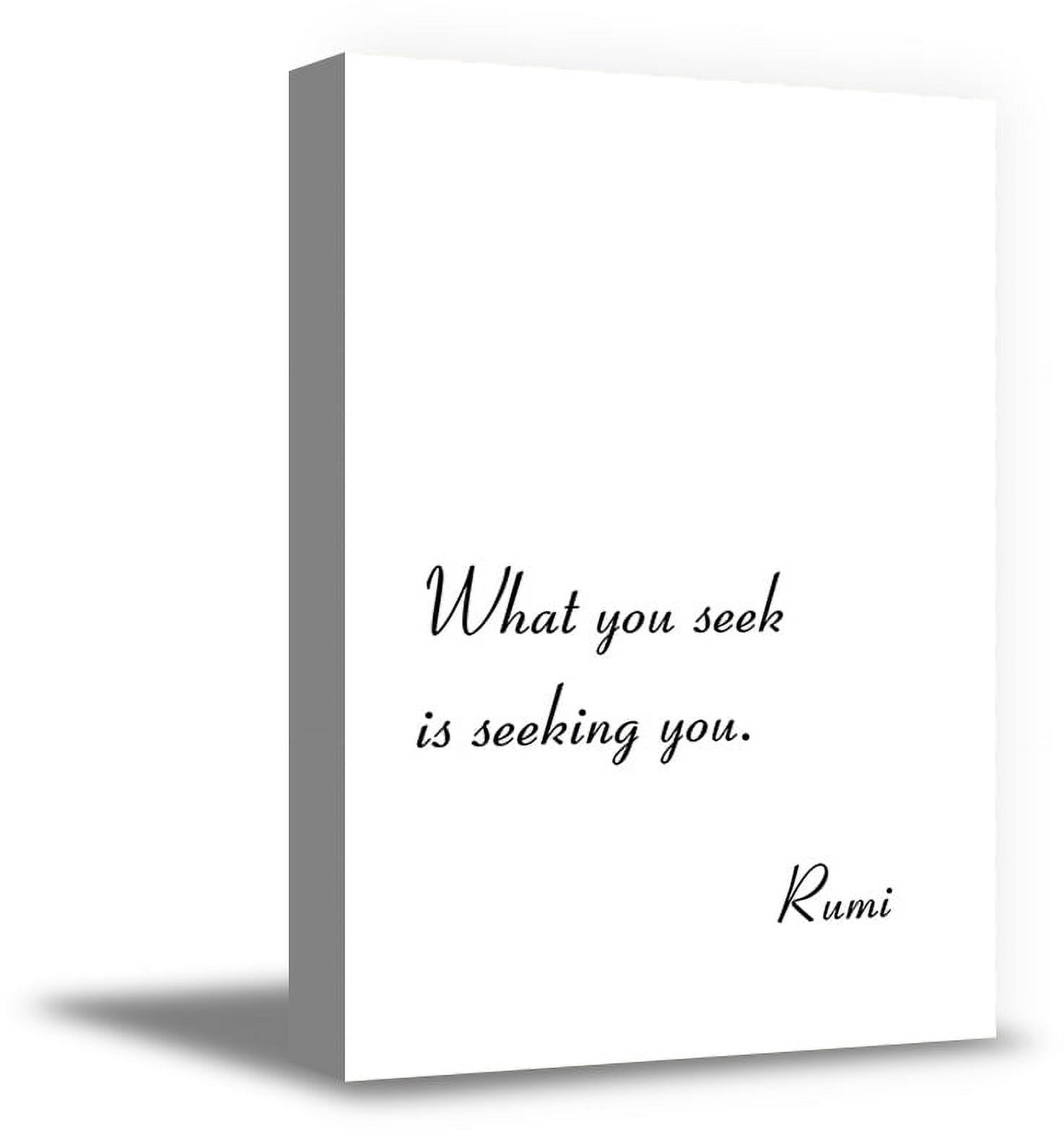 Awkward Styles Inspirational Wall Canvas Motivational Rumi Wall Quotes ...