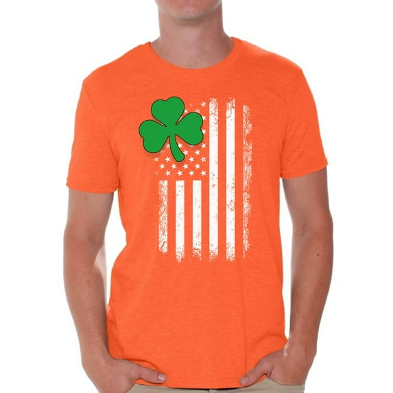 Awkward Styles Irish American Shirt St. Patrick's Day T-Shirts for Men Shamrock Green Irish American Clover Gifts for Him St. Paddy's Day Tshirt Proud To Be Irish American Irish Party Tshirts
