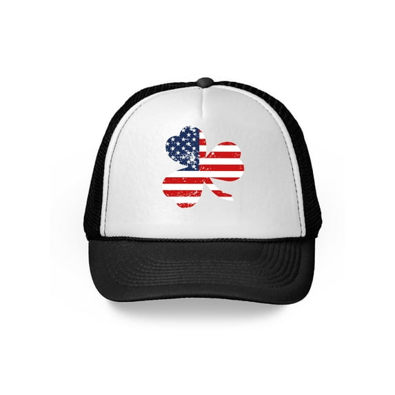 Awkward Styles Irish American Trucker Hat St. Patrick Proud Irish American Gifts Irish Heritage USA Flag Gifts for St Patrick's Day Hat Irish Party Proud Irish American Ireland Trucker Hat Gift