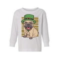 thumbnail image 1 of Awkward Styles Irish Day Toddler Long Sleeve Shirt Pug in Green Hat Kids T-shirt Patrick's Day, 1 of 4