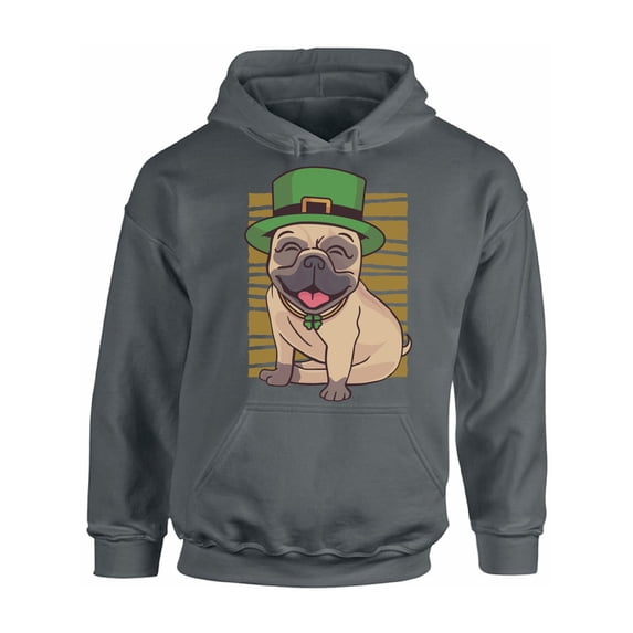 Awkward Styles Irish Hoodie Pug in Green Hat Hooded Sweatshirt Paddys Day