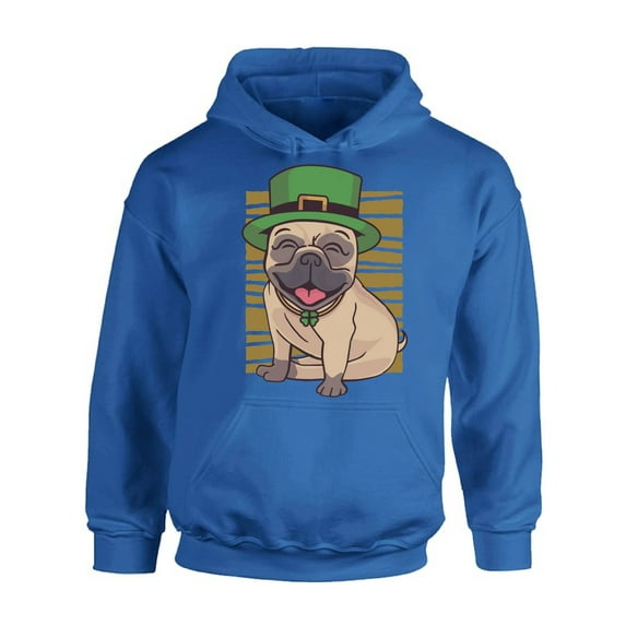 Awkward Styles Irish Hoodie Pug in Green Hat Hooded Sweatshirt Paddys Day