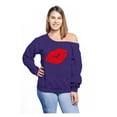 thumbnail image 1 of Awkward Styles Irish Lips Off Shoulder Sweatshirt Curvy Plus Sweater for Women Irish Lips Casual Loose Fit Sweater Oversized Sweatshirt for Women Irish Gifts St. Patrick's Day Plus Size Sweatshirt, 1 of 3