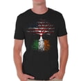 thumbnail image 1 of Awkward Styles Irish Roots Tshirt St. Patrick's Day Shirt Men Irish American T Shirt Funny Irish Gifts for Him Irish Heritage Irish American Tree Irish Flag T Shirt St. Paddy's Day Usa Flag Shirt, 1 of 4