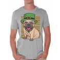 thumbnail image 1 of Awkward Styles Irish T-Shirt Pug in Green Hat T Shirts for Men Paddys Day, 1 of 4