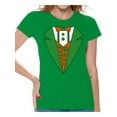 thumbnail image 1 of Awkward Styles Irish Tuxedo Tshirt for Women Women's Leprecahaun Costume Shirts for St. Patrick's Day Funny Irish Gifts for Her Proud To Be Irish American St. Paddy's Tuxedo T-Shirt Shamrock Green, 1 of 4