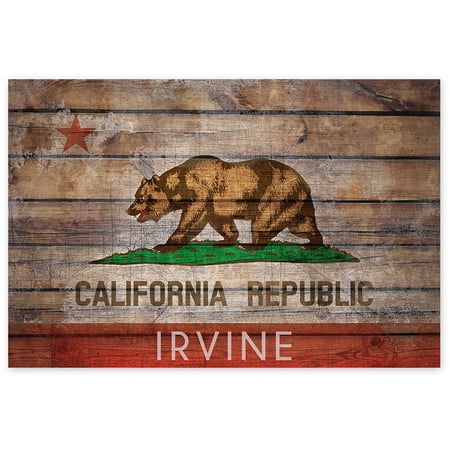 Awkward Styles Irvine Poster Wall Art CA Flag Digital Art CA Poster Decor Irvine Souvenirs Irvine Bear Flag Printed Art Irvine Picture for Home Office Wall Decor Cali Flag Irvine Unframed Picture