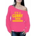 thumbnail image 1 of Awkward Styles It's a Curry Thing Off Shoulder Sweatshirt for Women Spiced Oversized Sweater for Ladies Women Fashion Sweatshirt Indian Curry It's a Curry Thing Oversized Sweatshirts Text Sweater, 1 of 4