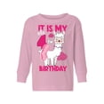 thumbnail image 1 of Awkward Styles It's My Fourth Birthday Long Sleeve Shirt Birthday Llama Toddler T-shirt Birthday Girl, 1 of 4