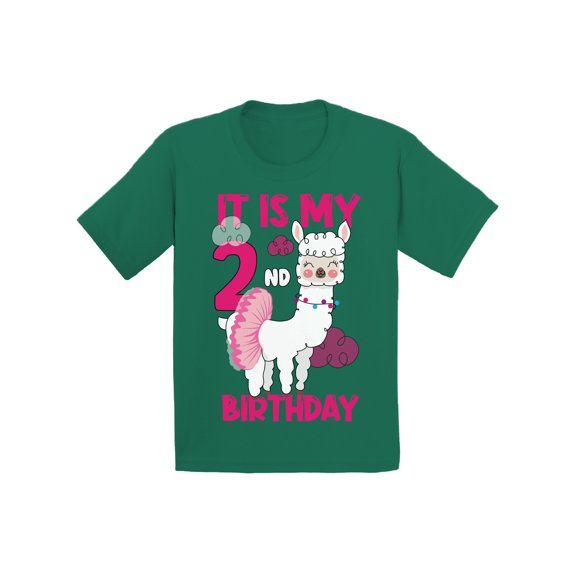 Awkward Styles It's My Second Birthday T-shirt Birthday Llama Baby Shirt Birthday Girl