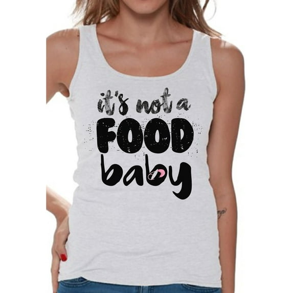 Awkward Styles It's Not a Food Baby Tank Top for Women Pregnancy Clothes Tank Top for Ladies Womens Baby Announcement Tanks I'm Pregnant Shirts Pregnancy T-Shirt for Her Pregnancy Reveal Shirt