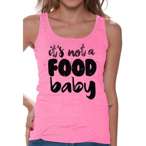 Awkward Styles It's Not a Food Baby Tank Top for Women Pregnancy Clothes Tank Top for Ladies Womens Baby Announcement Tanks I'm Pregnant Shirts Pregnancy T-Shirt for Her Pregnancy Reveal Shirt