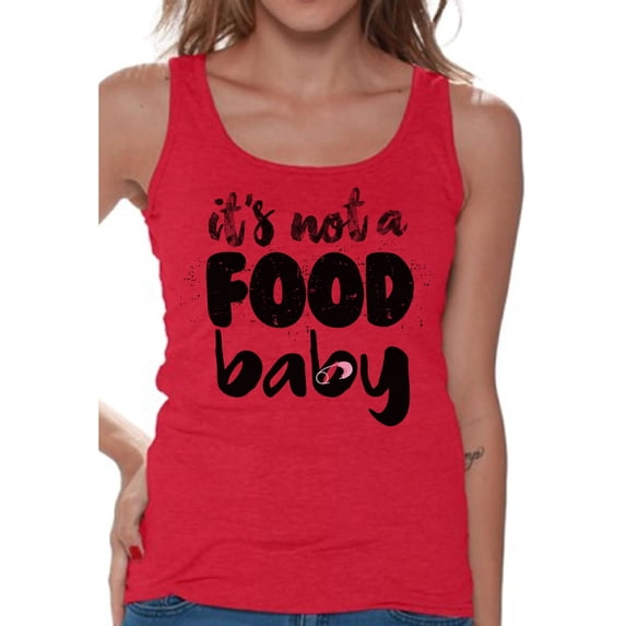 Awkward Styles It's Not a Food Baby Tank Top for Women Pregnancy Clothes Tank Top for Ladies Womens Baby Announcement Tanks I'm Pregnant Shirts Pregnancy T-Shirt for Her Pregnancy Reveal Shirt