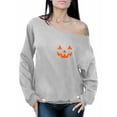 thumbnail image 1 of Awkward Styles Jack-O'-Lantern Off The Shoulder Sweatshirt Halloween Pumpkin Oversized Sweater Pumpkin Face Sweater Women's Halloween Sweatshirt Spooky Outfit for Halloween Scary Gifts for Her, 1 of 4