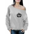 thumbnail image 1 of Awkward Styles Jack-O'-Lantern Pumpkin Pocket Off The Shoulder Sweatshirt Halloween Pumpkin Pocket Oversized Sweater for Women Halloween Gifts for Her Halloween Outfit Women's Halloween Sweater, 1 of 4