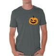 thumbnail image 1 of Awkward Styles Jack O'Lantern Pumpkin Shirt for Men Halloween Pumpkin Pocket Shirt for Men Spooky Pumpkin Face Tee Spooky and Easy Pumpkin Halloween Costume for Guys, 1 of 4