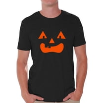 Awkward Styles Jack O'Lantern Pumpkin Shirts for Men Halloween Pumpkin Graphic T-Shirt for Guys Spooky Orange Pumpkin Tee Fun and Easy Halloween Costume for Men